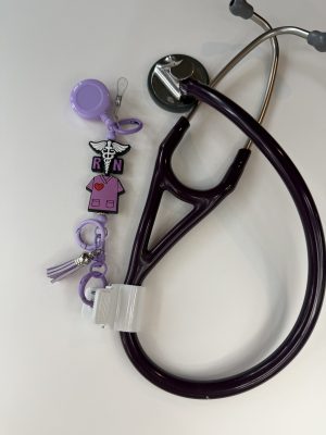 Purple RN ScopeClip with Tassel Charm