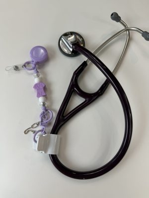 Lavender Scrub ScopeClip with Stethoscope Charm