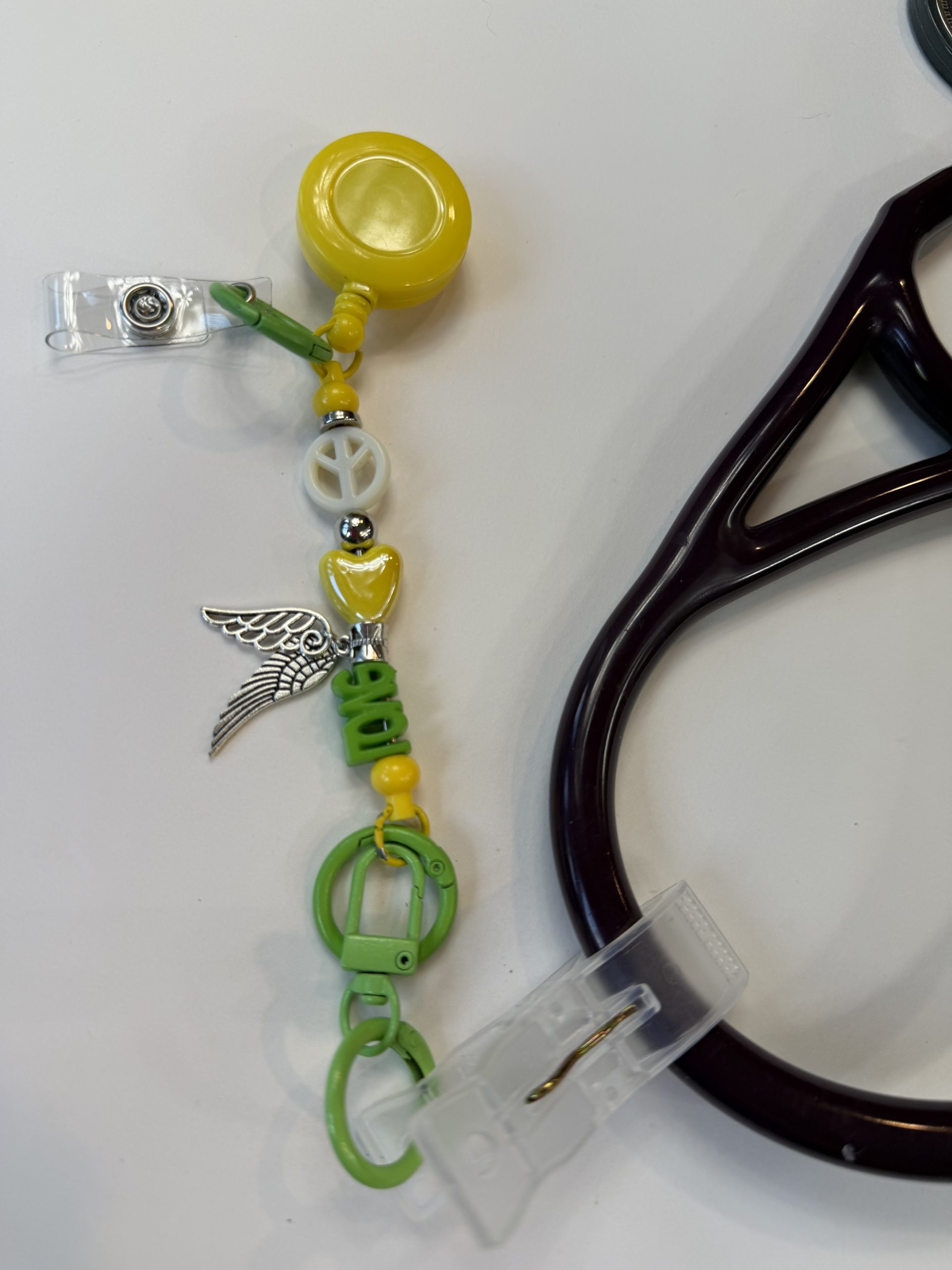 Yellow/Green Peace Love ScopeClip
