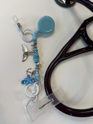 Teal Ocean ScopeClip with Starfish Charm