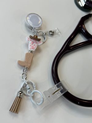 Pink/Tan Cowgirl ScopeClip with Tan Tassel