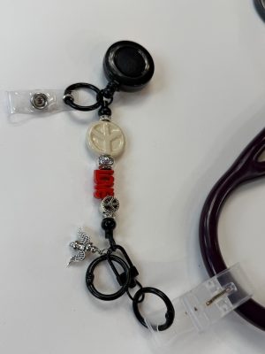 Black Peace Love ScopeClip with Wing Charm